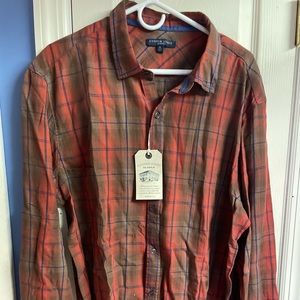 COOPER JONES CUMBERLAND PLAID BUTTON DOWN SHIRT EXTRA LARGE NEW TAGS